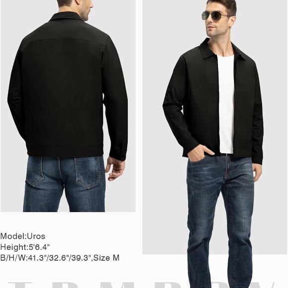 Men's X-Large Casual Windbreaker - Stylish Lightweight Jacket for Fall/Spring - Picture 6 of 6